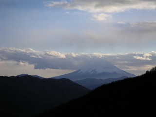 柳沢峠から富士を望む