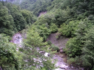 綺麗な渓流です　野宿した後もありました