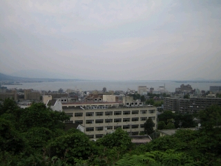 大津SAから琵琶湖を望む