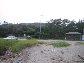 伊倉浜自然公園　無料で幕営可能