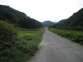 早川林道　湖畔から峠辺りまではフラットな砂利