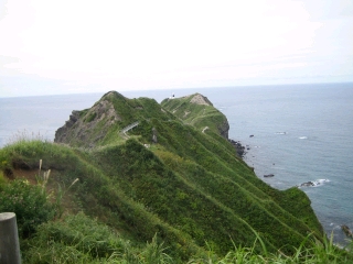 神威岬　先端までは険しい散策路です
