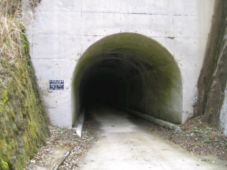 房総らしからぬコンクリート製のトンネル
