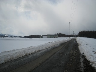 川上村から野辺山へ抜ける圧雪路
