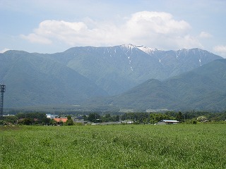 伊那から見た木曽駒ヶ岳