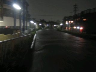 23:00現在の妙正寺川